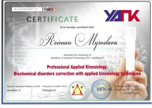 Mirosława Reiman - Gabinet Kinezjologii Stosowanej i Integracji Zdrowia w Rzeszowie