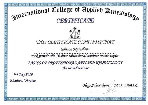 Mirosława Reiman - Gabinet Kinezjologii Stosowanej i Integracji Zdrowia w Rzeszowie